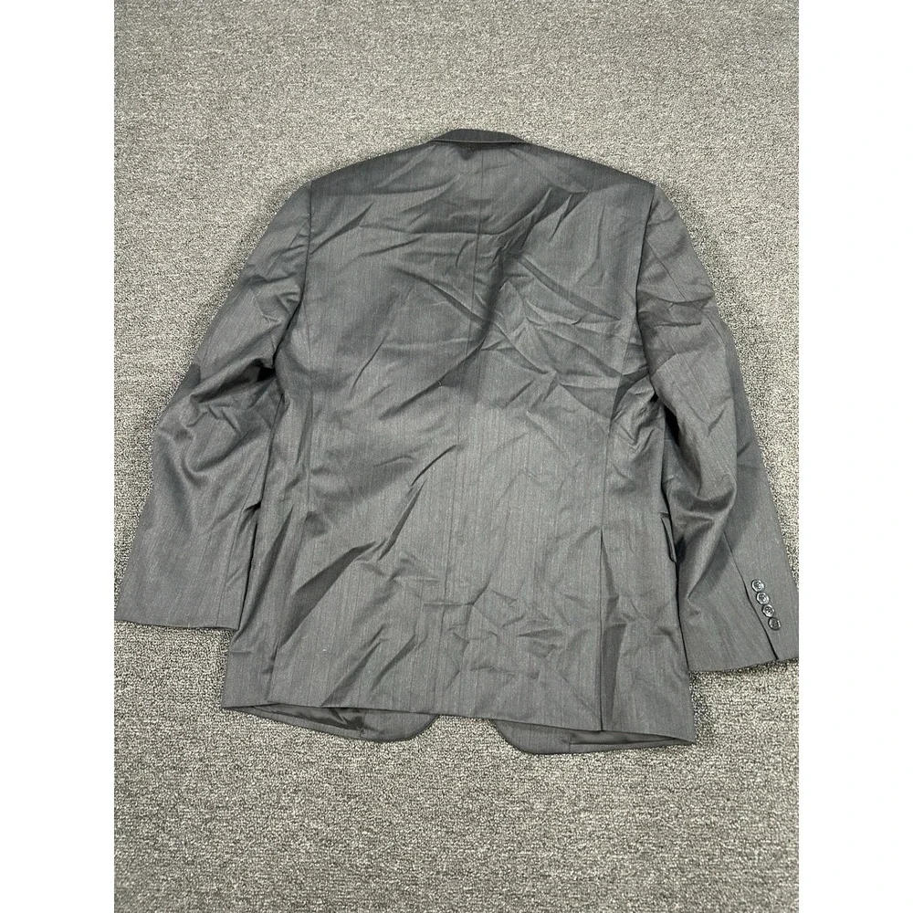Jos‎ A Bank 2 Piece Suit Men's 40R Pants 36x31 Gray Striped 100% Wool Business